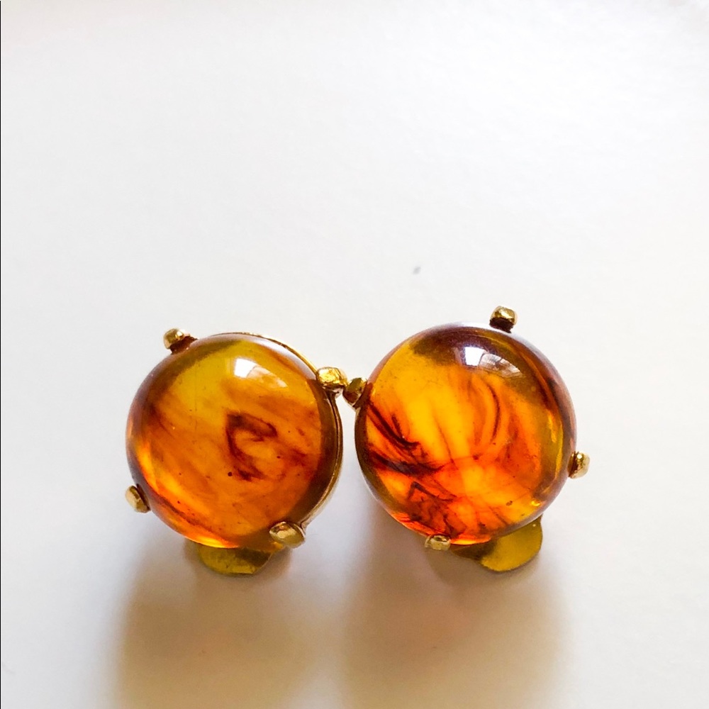 🛡Vintage Clip-on Amber Earrings